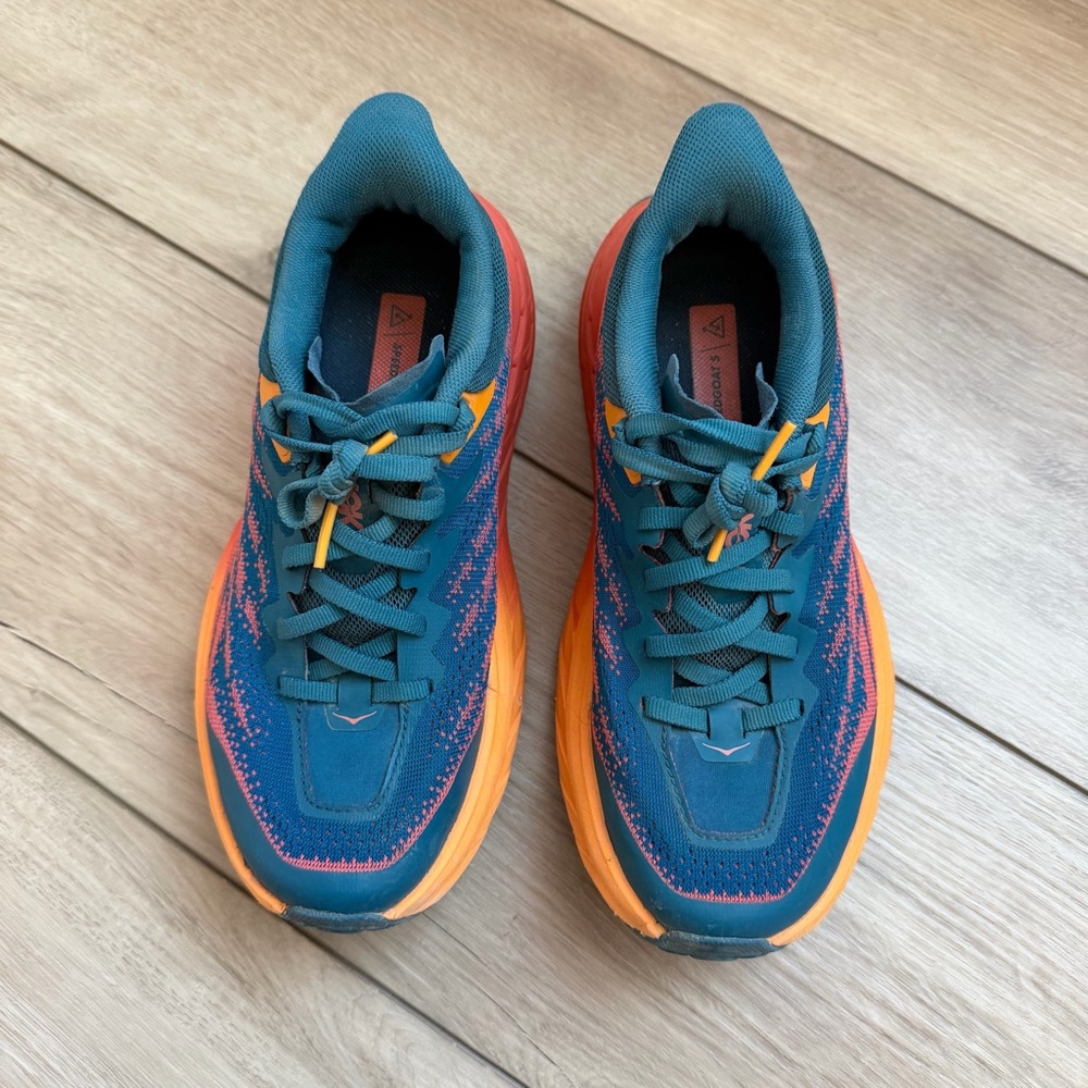 Hoka Blue and Orange Running Shoes